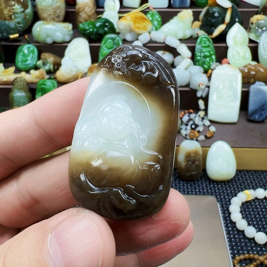 魔***敬吊坠(不含链)未镶嵌和田玉