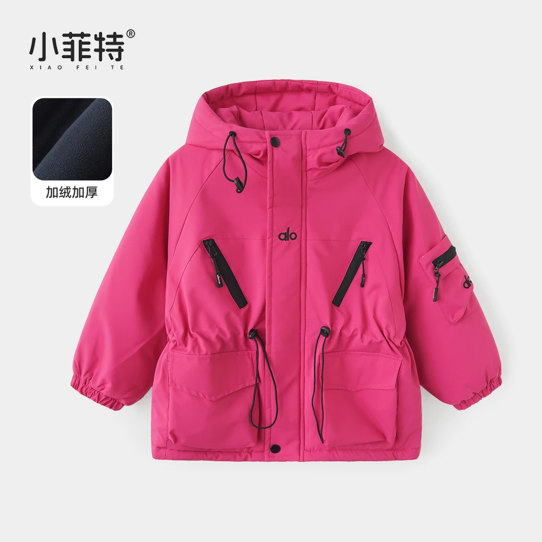 小菲特女童冬装加厚上衣中大童三防保暖外套儿童派克服BGYD56756
