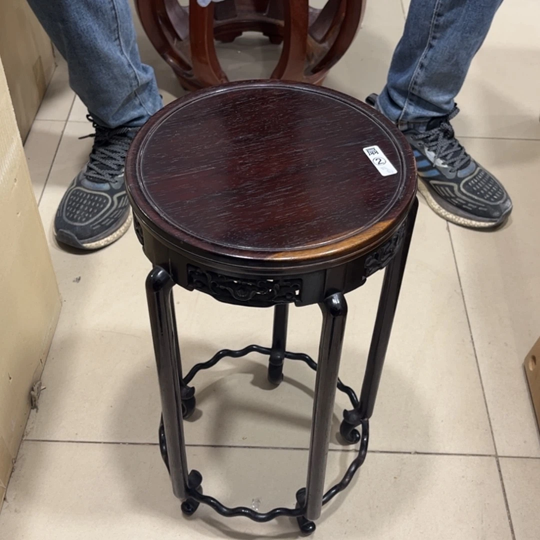 红酸枝木类架子般若中古美术工艺品