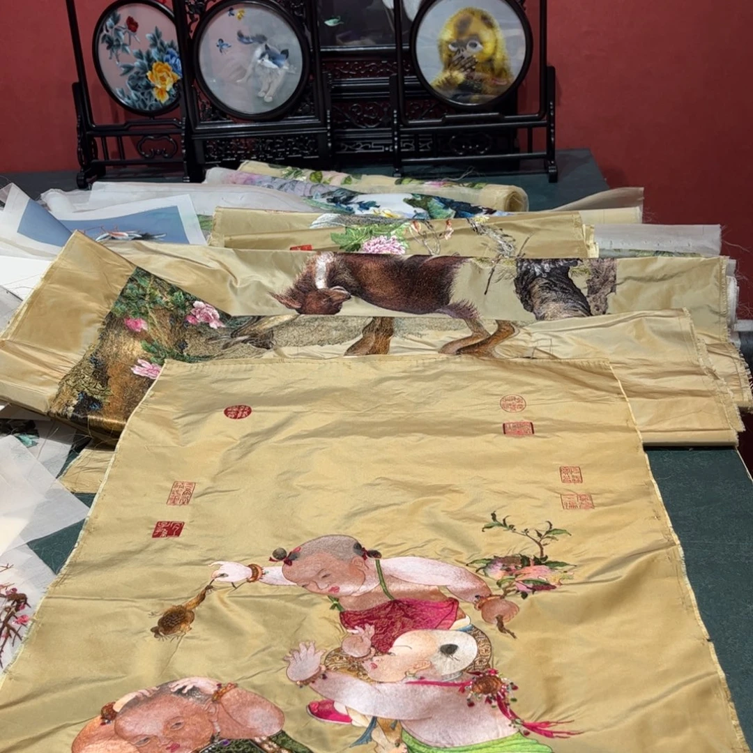 良***村织绣纯手工制作的一个个的