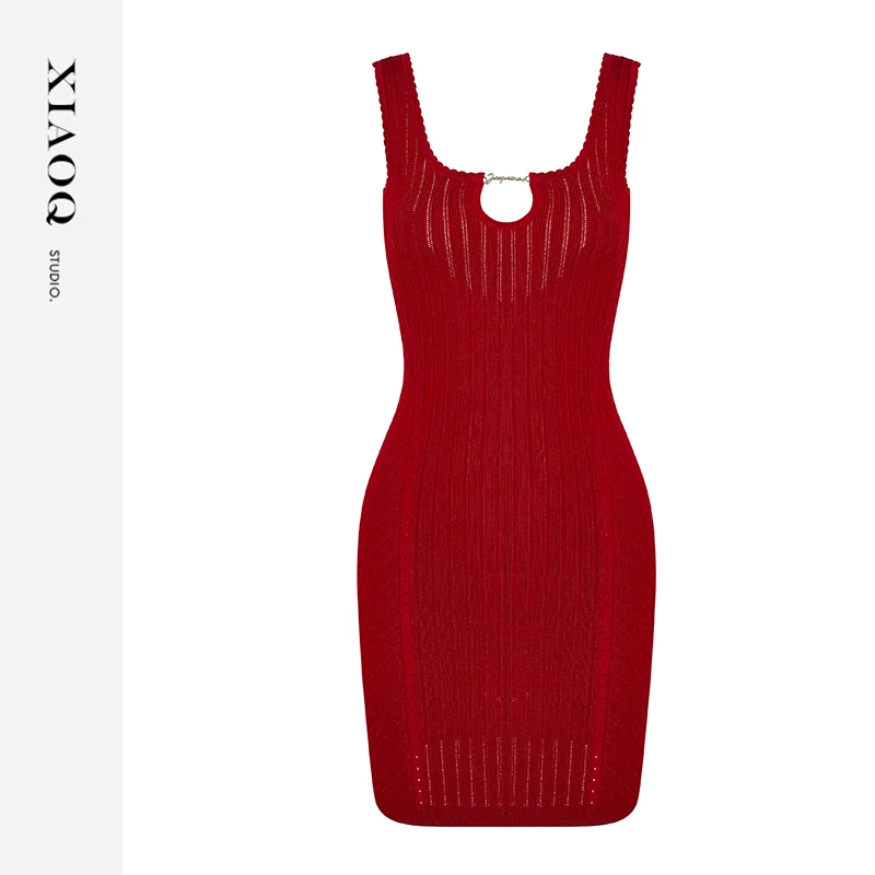 【小Q家】89101简约修身气质性感连衣裙