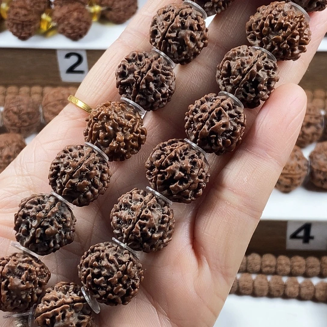 金刚菩提手串原生态6瓣红皮铁籽