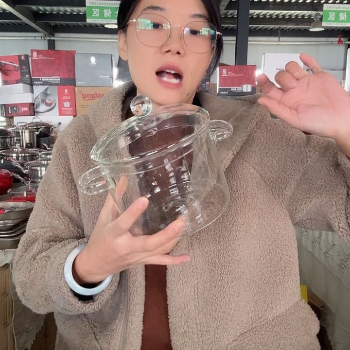 18-10不锈钢高硼硅玻璃1900锅15×11
