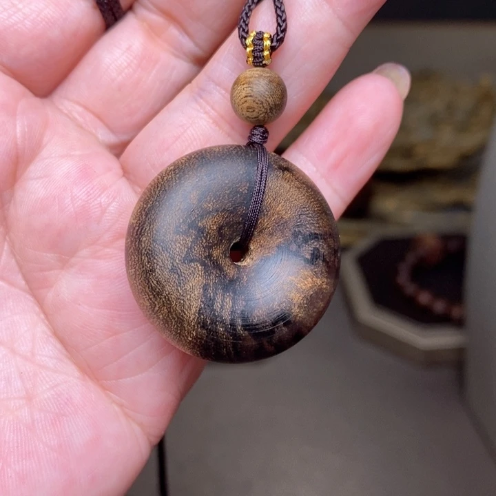 沉香木手串越南芽庄白棋楠瘤疤吊坠