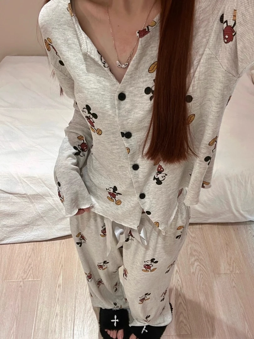 【DMXJ大梦想家】米奇睡衣女款春秋季新款可外穿家居服套装夏季