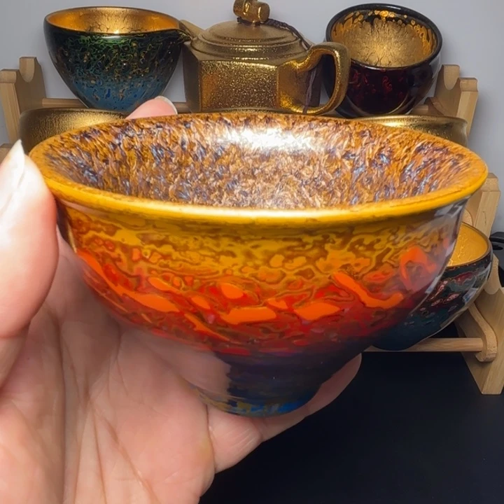 茶盏锦绣飞鸟秋水共长天一色