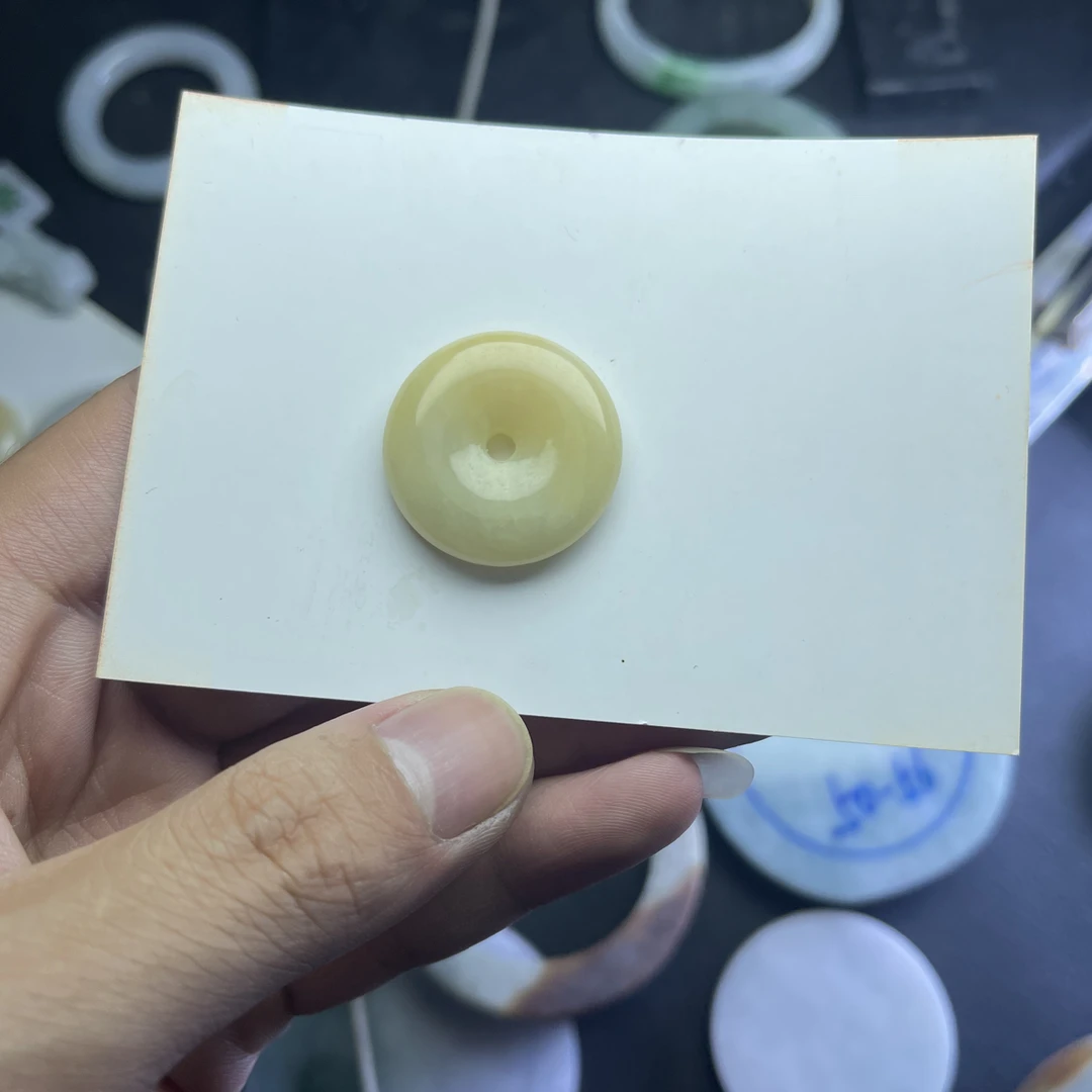 天然缅甸翡翠平安扣