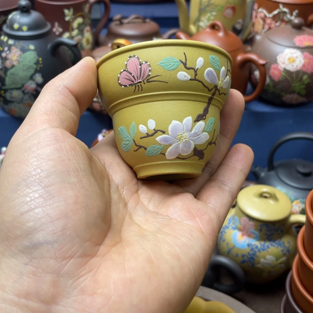 红泥茶杯紫砂主人杯80cc