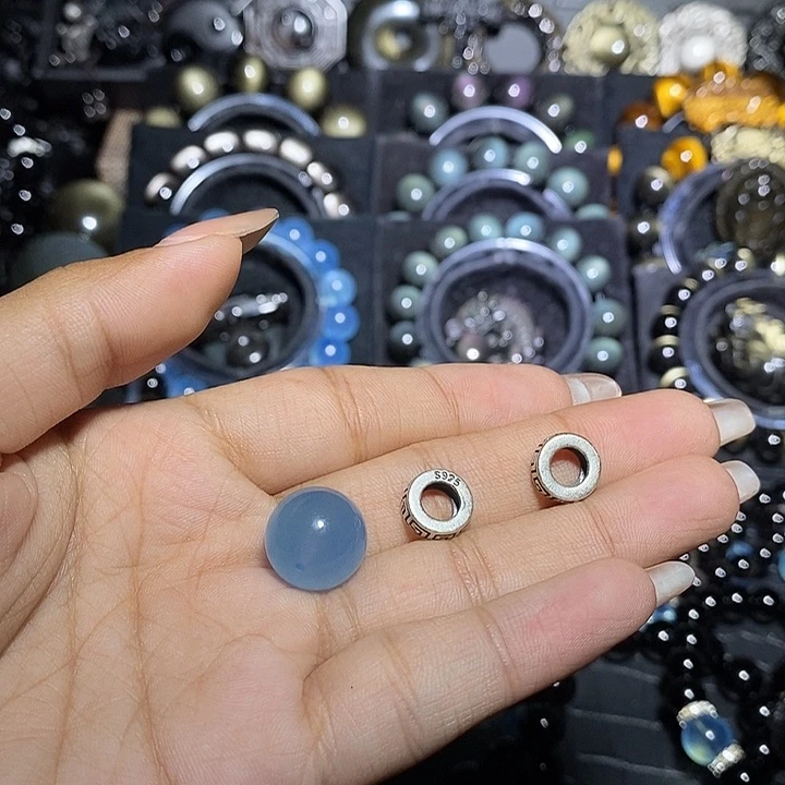 黑曜岩未镶嵌手链抱***芦