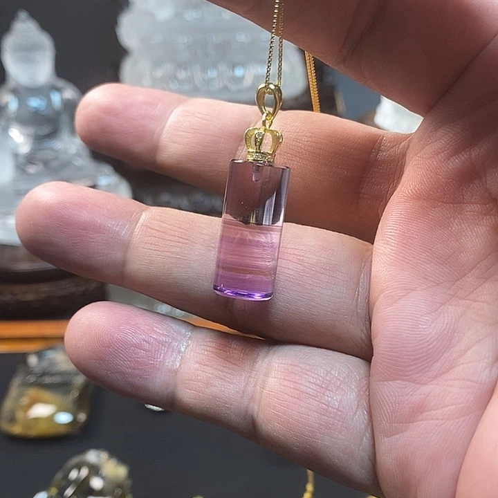 颈饰银S925镶嵌水晶紫水晶
