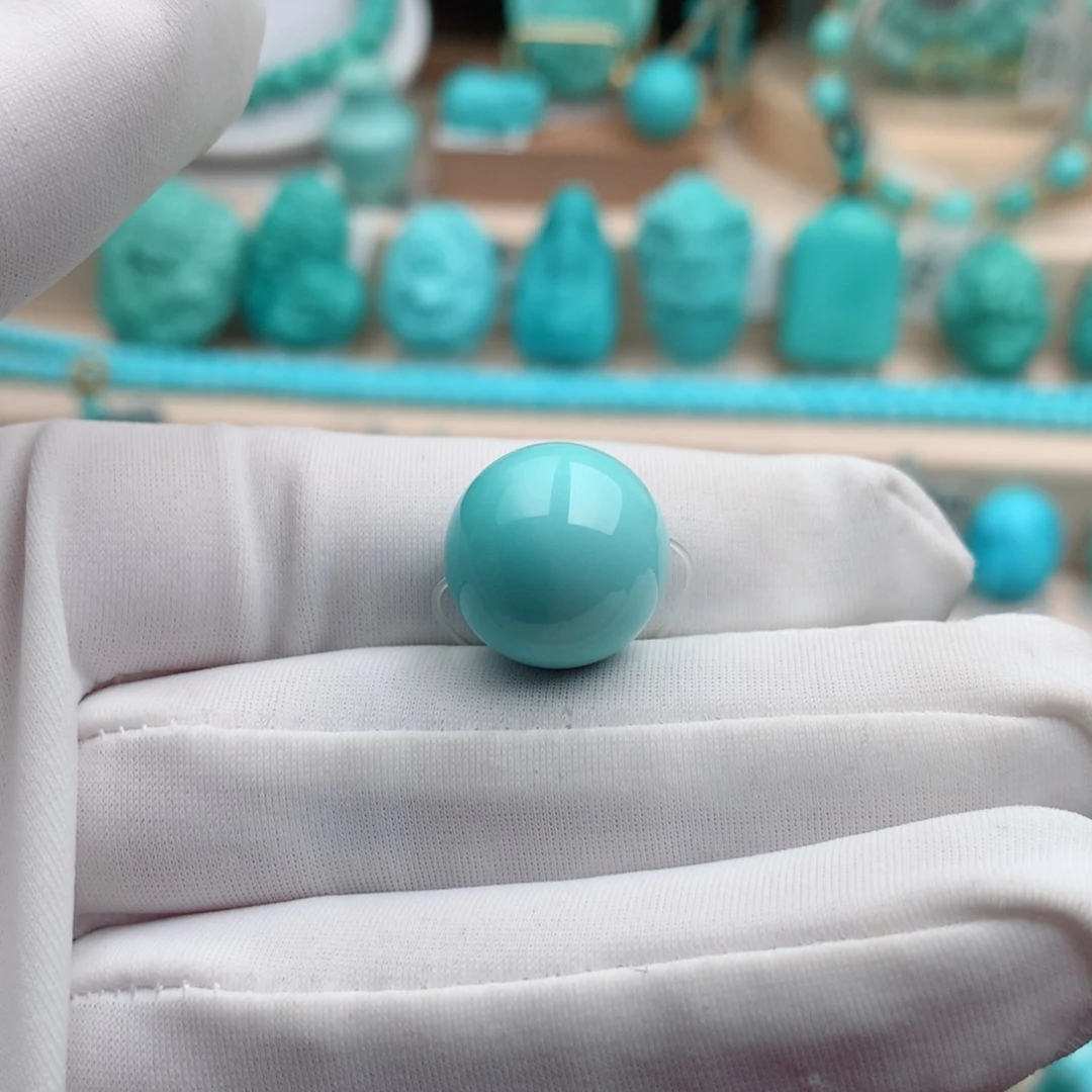 绿松石珠宝奇石未镶嵌14.8m m