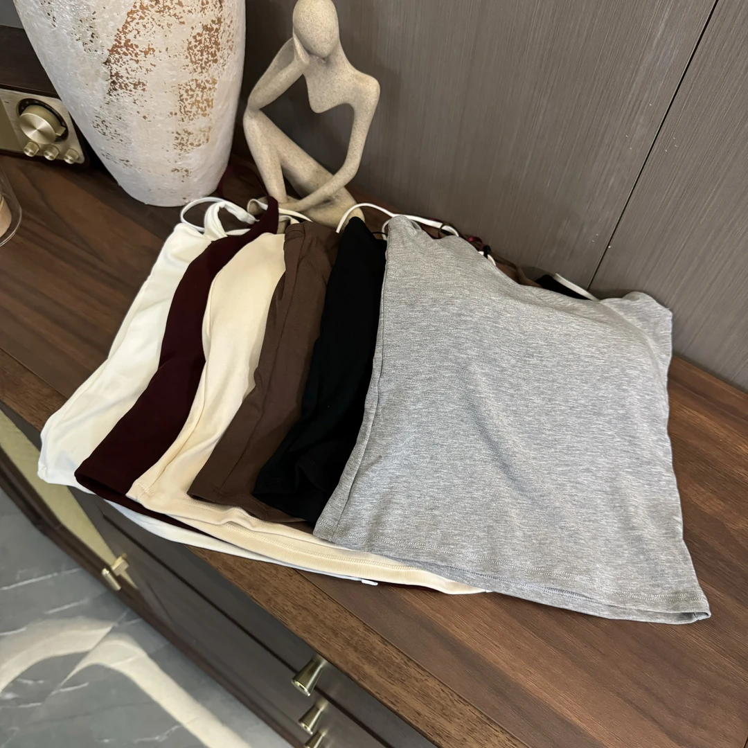 ［百搭吊带］早春固定薄杯弹力修身透气柔糯背心美背内搭 棉702