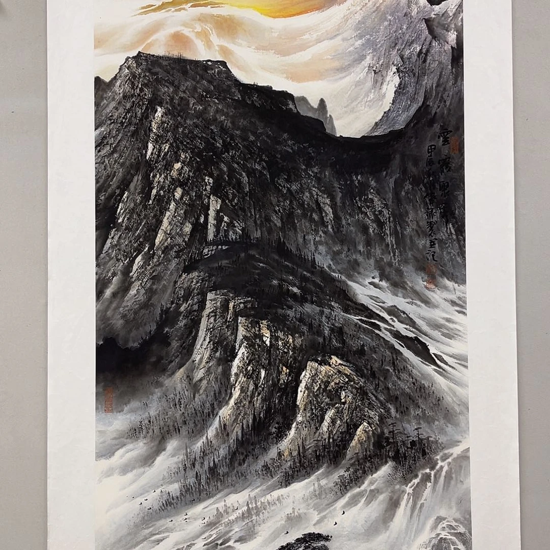 国画黎俸禄100/60水墨山水