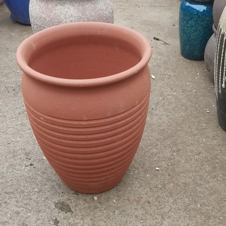 红陶口20高27瑕疵底裂