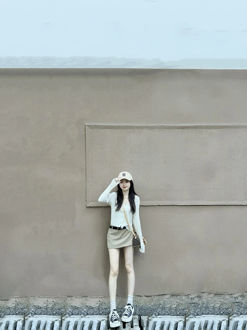 早秋毛针织针织衫上衣纯欲慵懒风老钱洗韩版ins半身裙薄款两件套