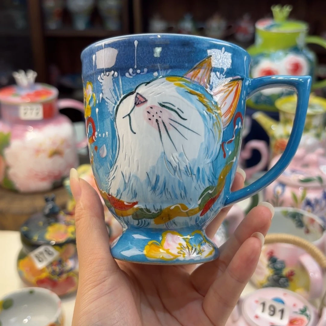 景德镇手绘高温釉下彩陶瓷茶具