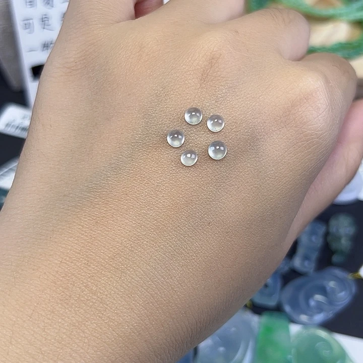 裸石翡翠5粒 小钢蛋