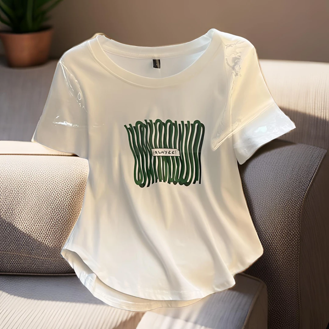 奥莱撤柜时尚小众2025新款夏季新款宽松显瘦休闲T恤女