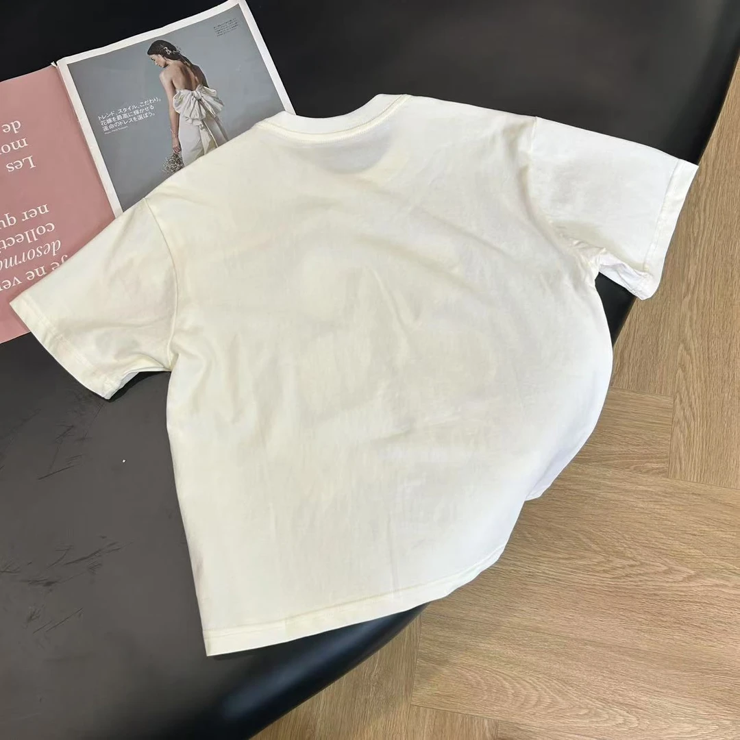 痞帅休闲风宽松显瘦圆领印花短袖T恤H5222