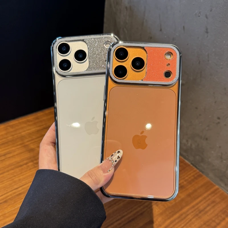 适用于苹果17promax手机壳新款闪粉边框iPhone17氛围感pro防摔硬