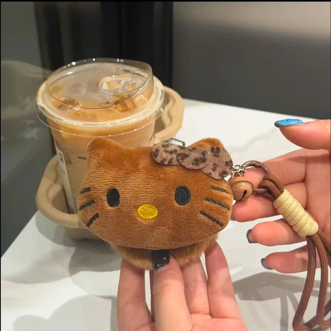 2025秋季新款蝴蝶结KT钥匙扣包包水杯挂件可爱卡通凯蒂猫化妆镜