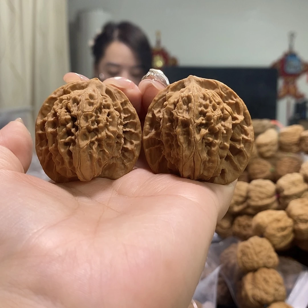 把件文玩核桃42老款狮子头有伤