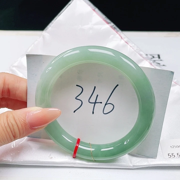 未镶嵌手镯翡翠55+圆条