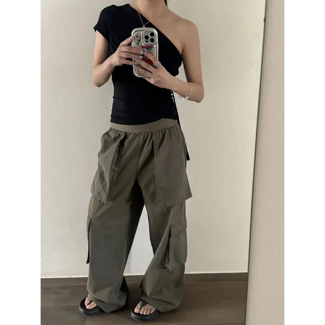 【INAIEN】线上款“自由感”Y5017侧拉链工装裤