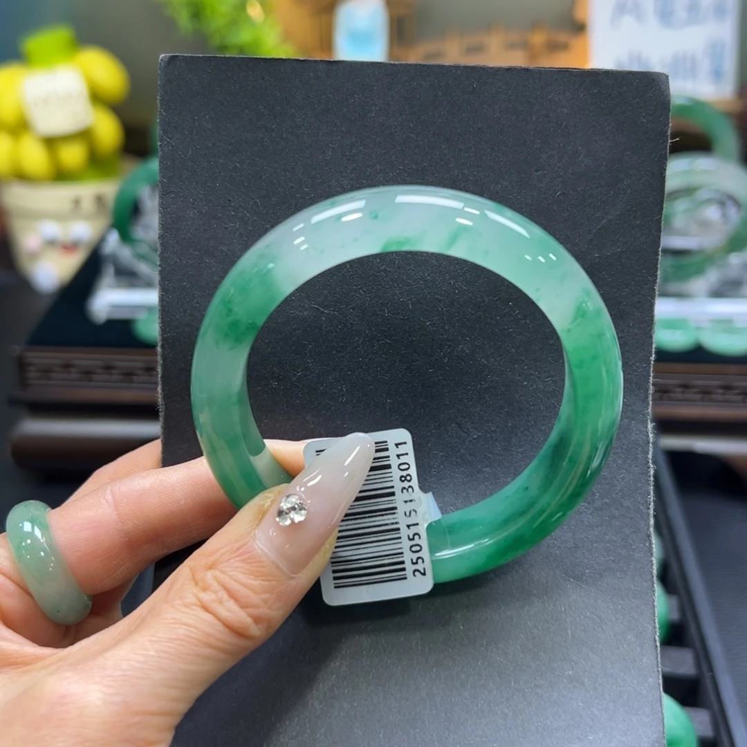 石英质玉（非洲翠）未镶嵌手镯58-59