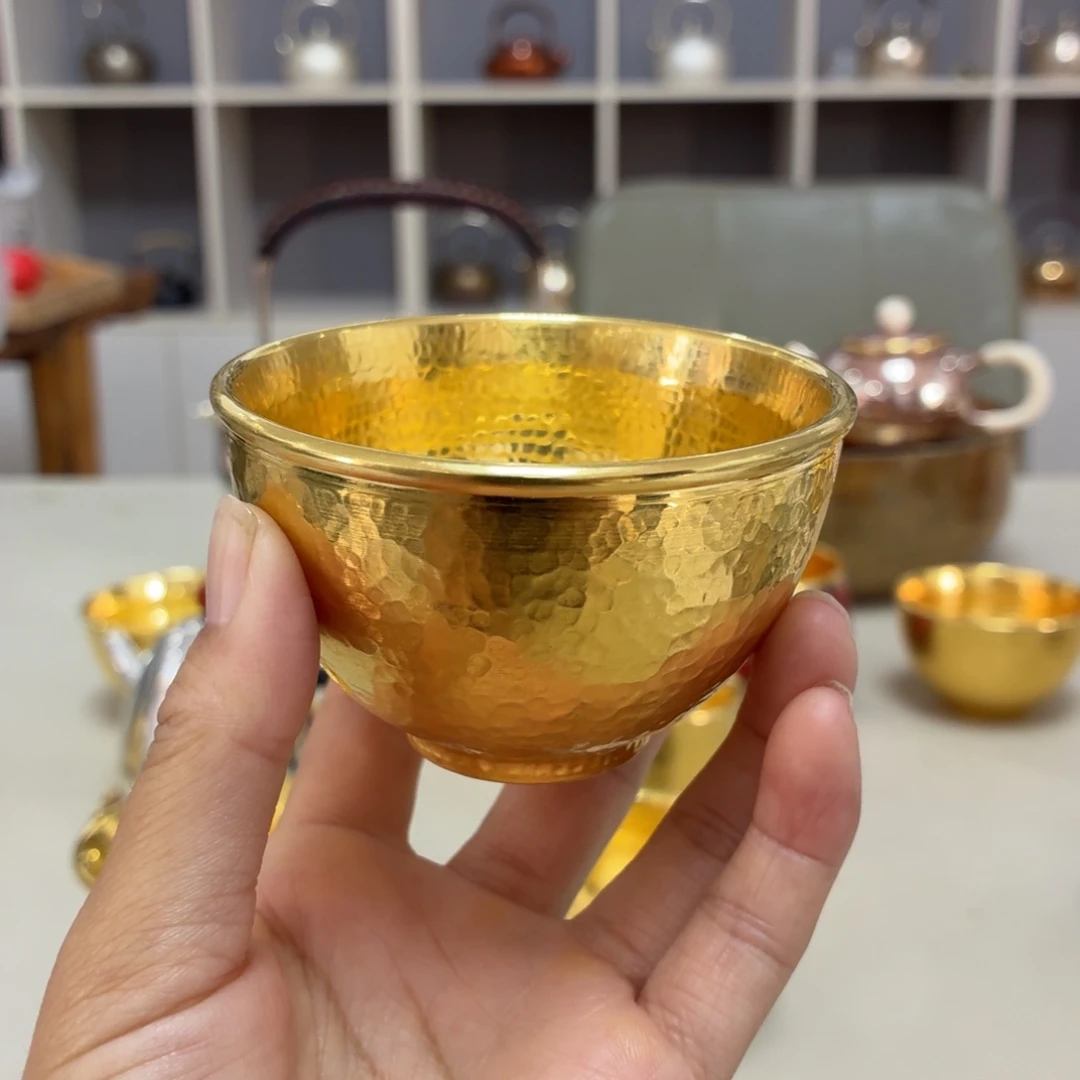 大***哥李小鹤里外包金4克足金杯