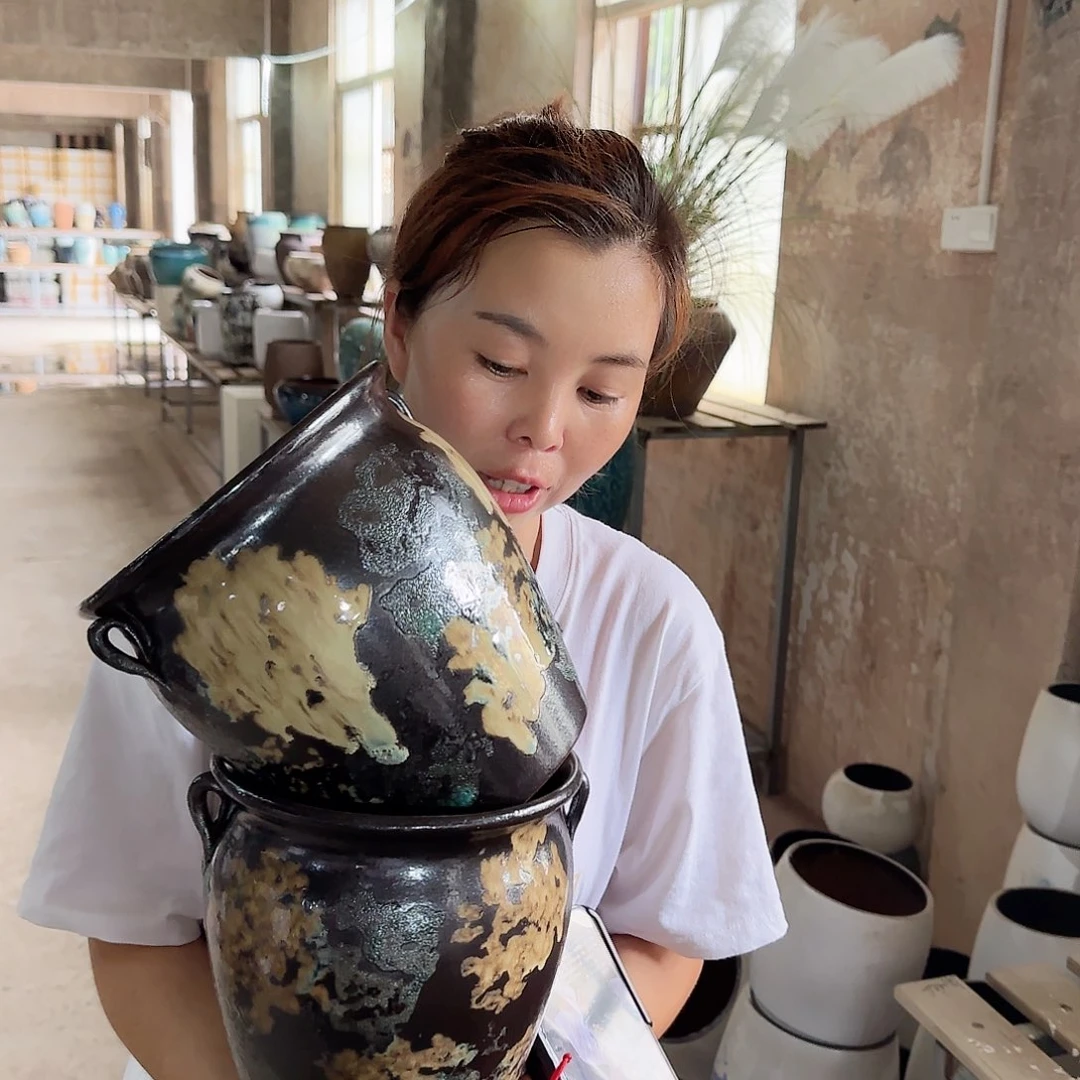 花盆紫砂王嫂花盆0925-153高21口17
