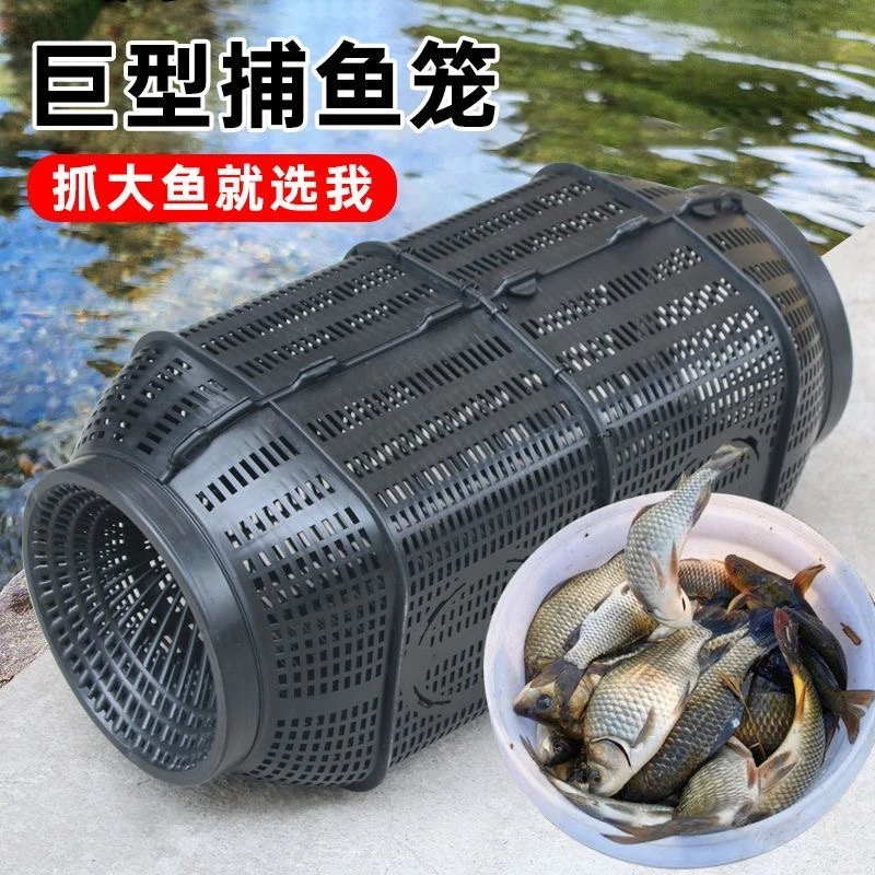 鱼笼圆形捕鱼笼神器笼塑料鱼笼虾笼只进不出黄鳝渔网龙虾网笼捕虾