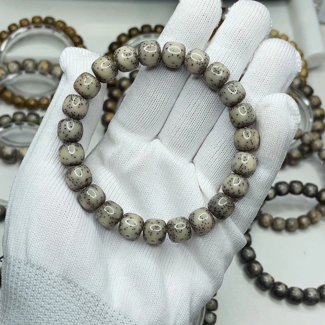星月菩提手串10mm灰冰贯穿通体
