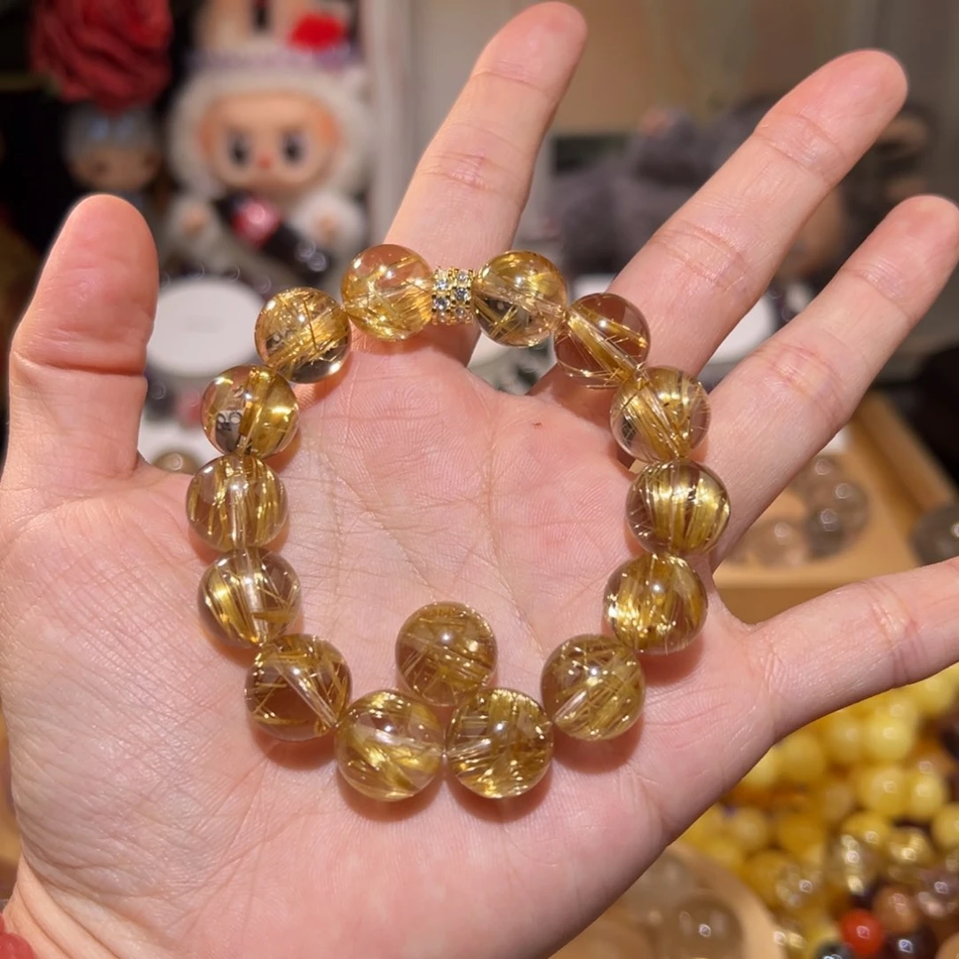 水晶手串银S925镀金镶嵌V****n手串