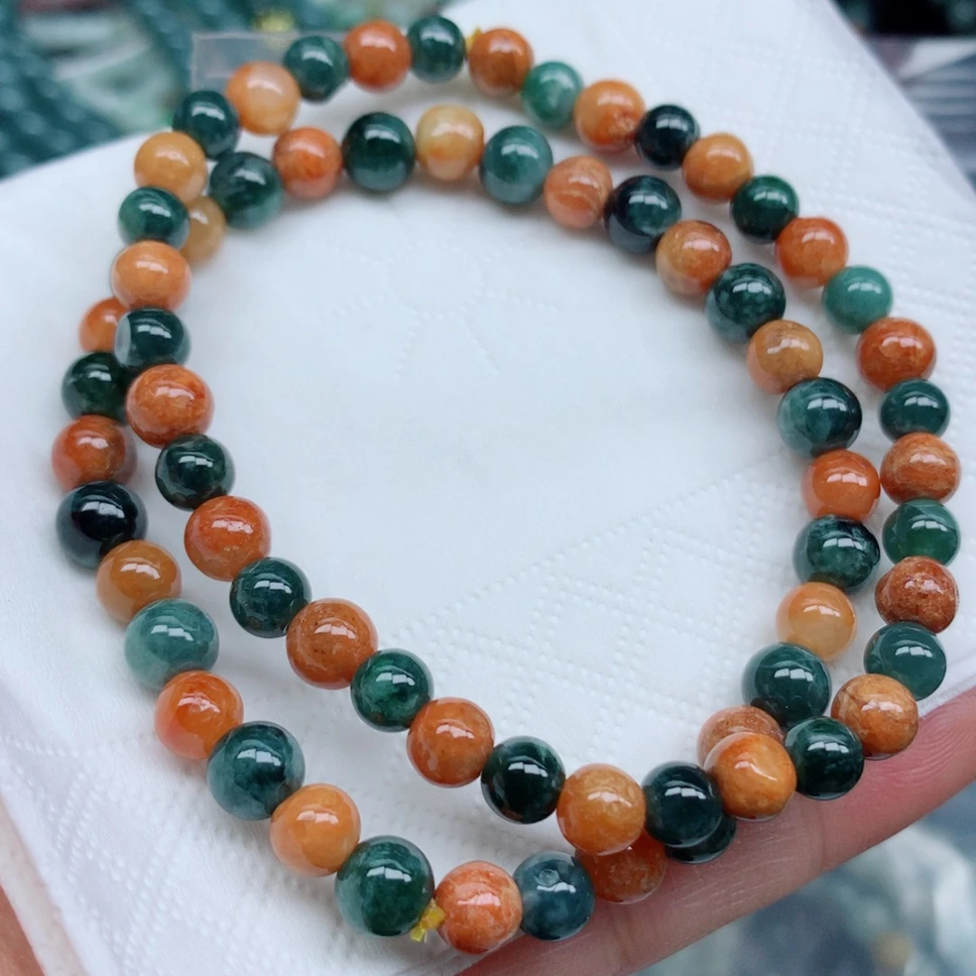 翡翠未镶嵌项链珠批发