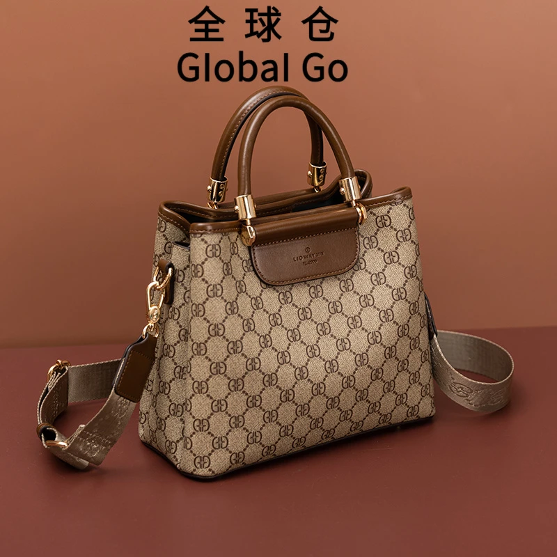 全球仓Global Go 包包女2025新款高级感真皮手提包单肩斜挎托特包