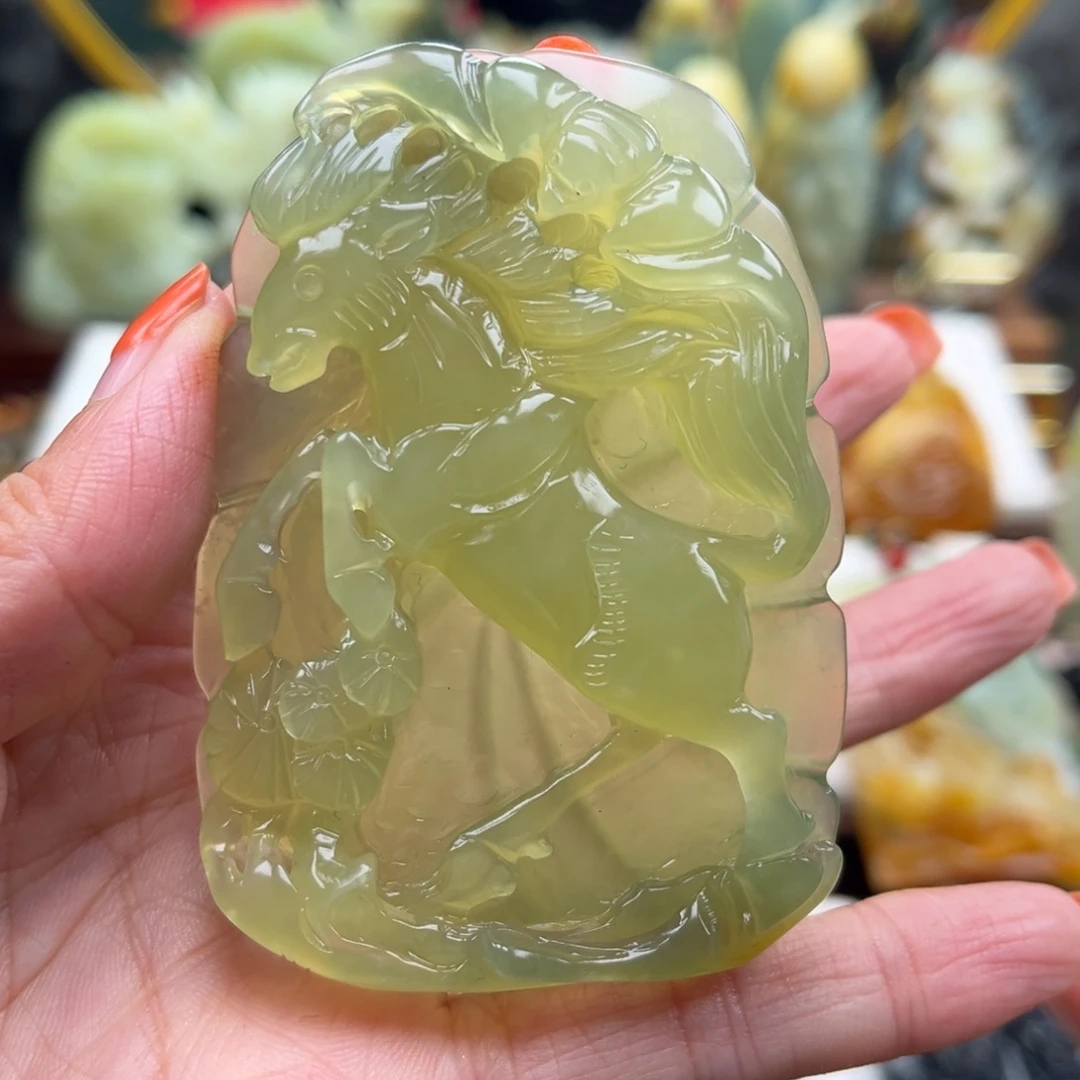 岫玉未镶嵌挂件挂件