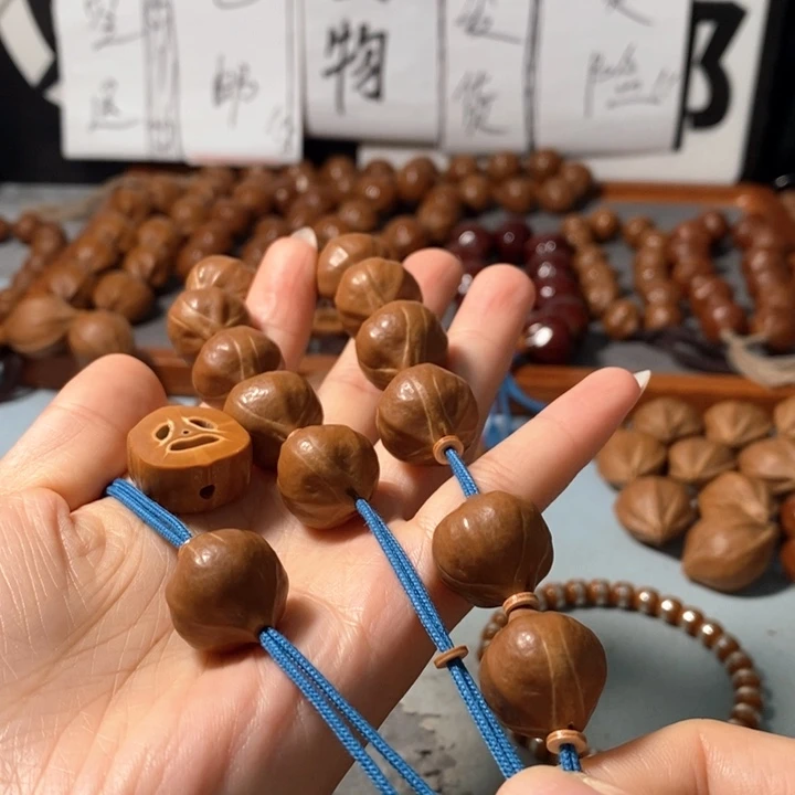 手串橄榄核9171精品蒜头铁核12+1颗