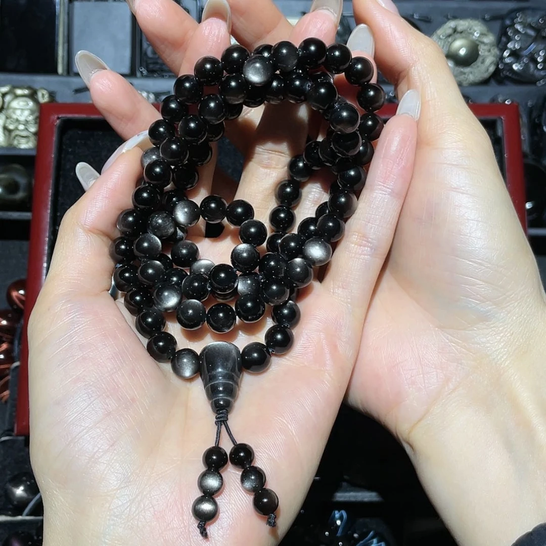 【闪购商品】未镶嵌黑曜岩项链①**④