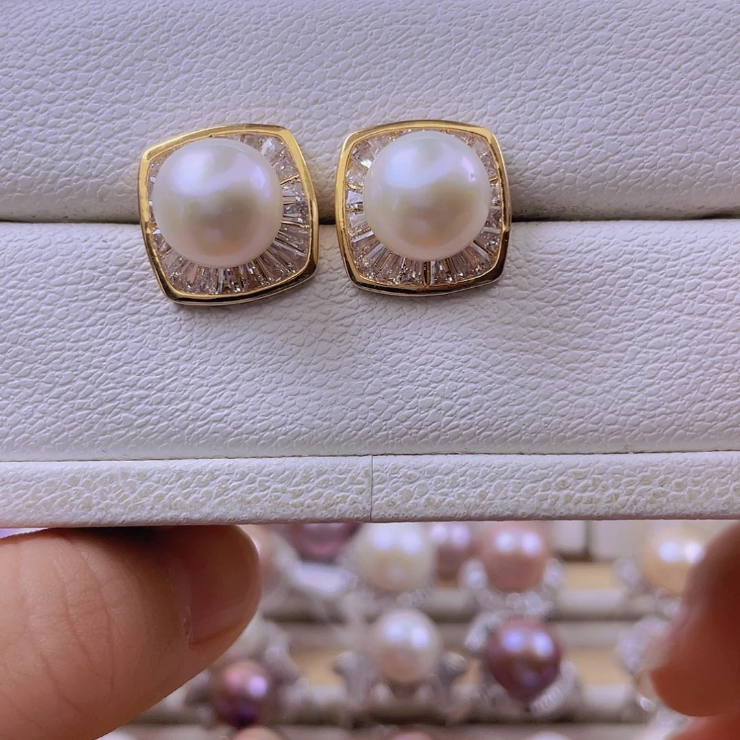 淡水珍珠耳饰未镶嵌