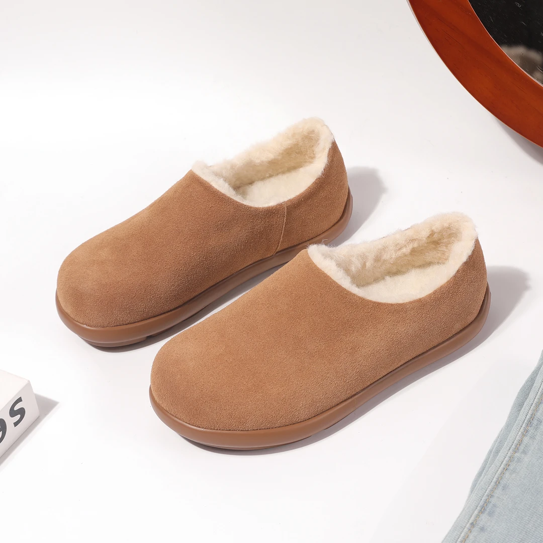 勃肯鞋女冬季加厚保暖土豆平底软底舒适雪地棉鞋子V033