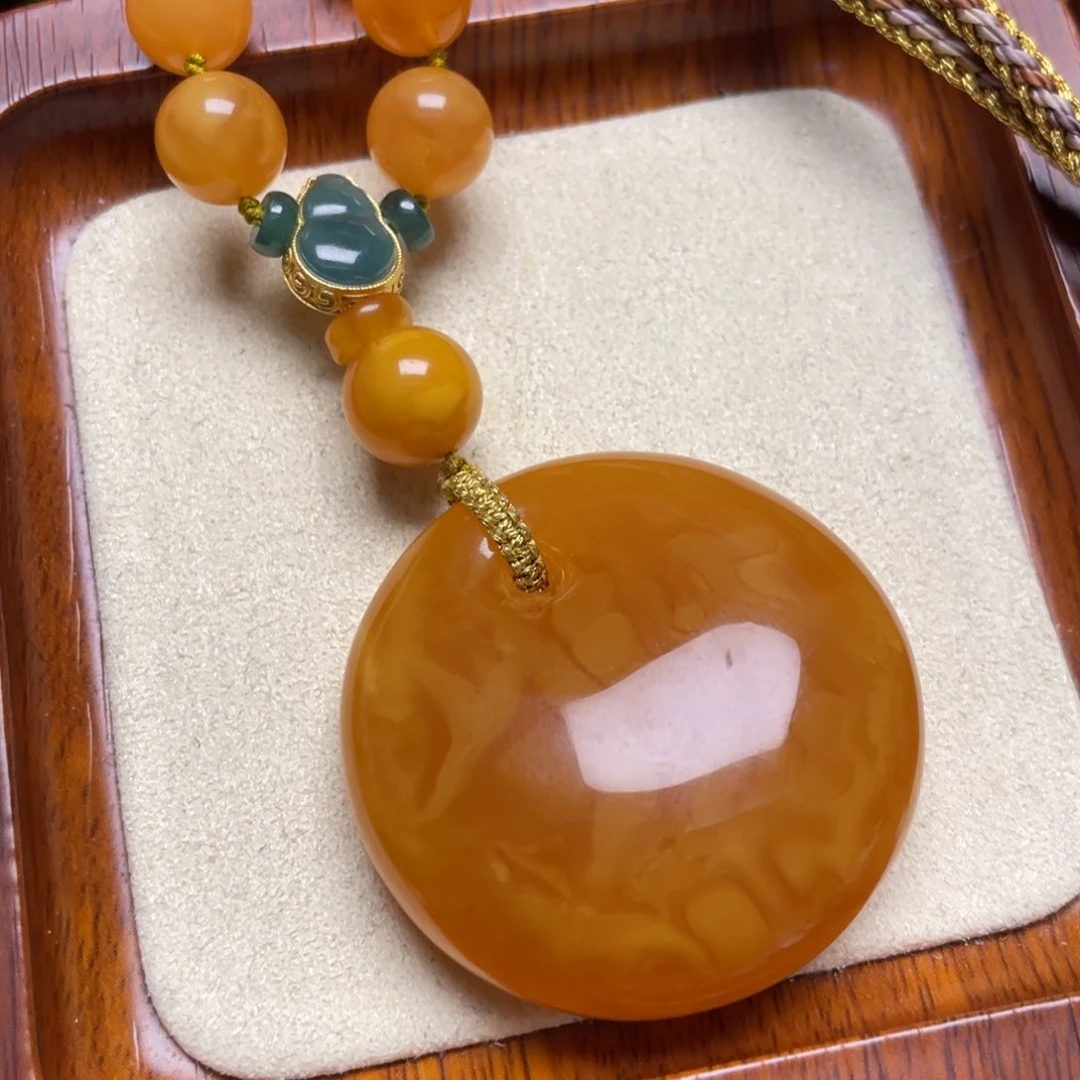 蜜蜡颈饰未镶嵌项链