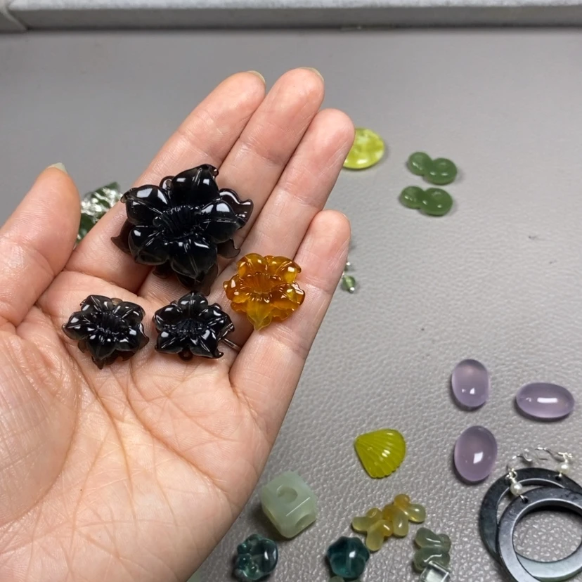 【闪购商品】未镶嵌蛇纹石玉挂件耳饰耳环项链猫**令