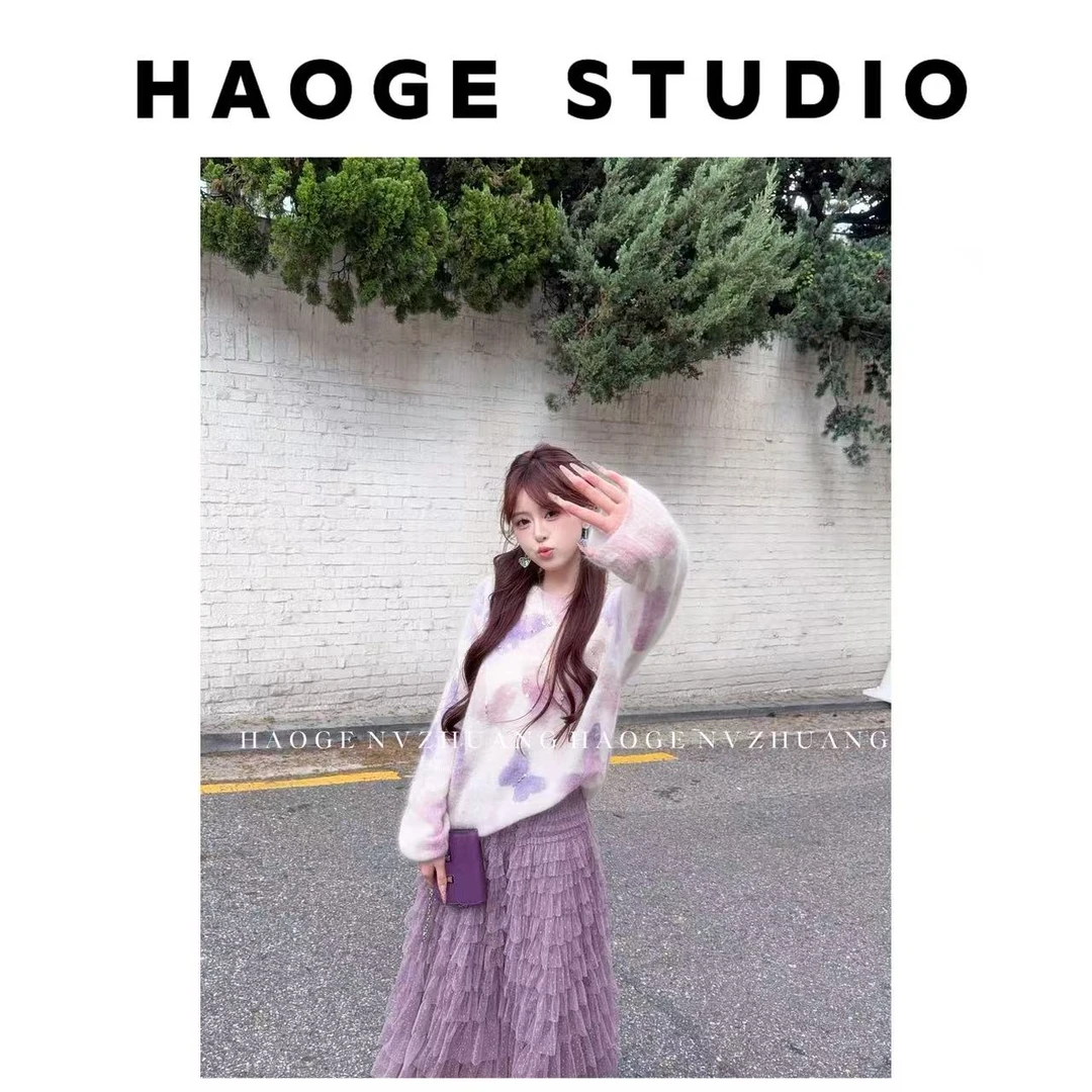 浩哥严选●浪漫定律HGQ5MY3080A毛衣预显瘦套头宽松慵懒风温柔百搭