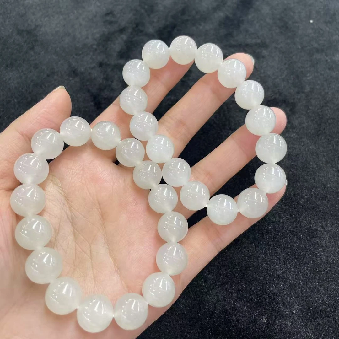 【玉经纶】40319/Q28-和田玉手串-多样性发其一约卡11MM+/约16颗