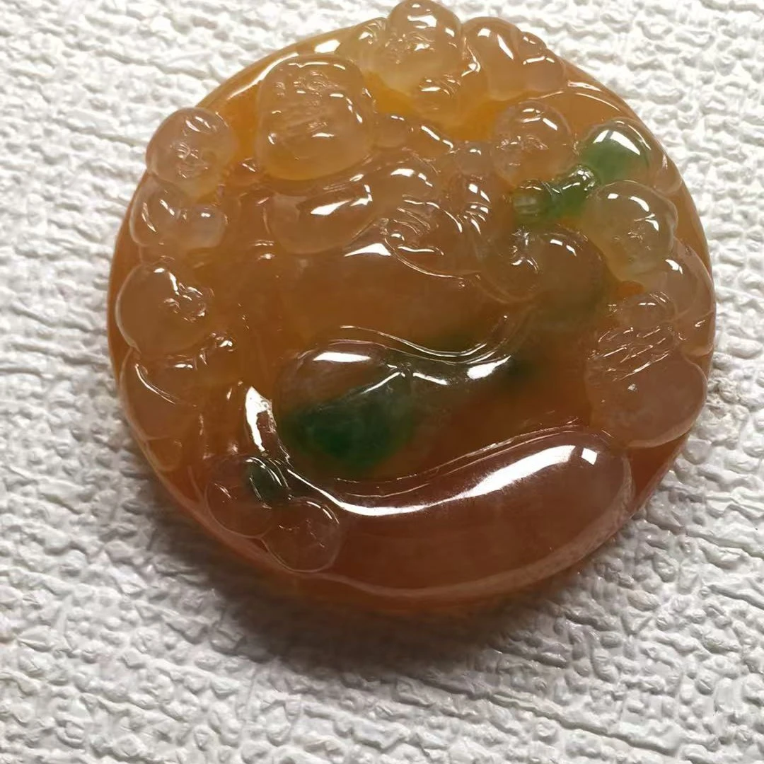 挂件五子佛公精工雕刻