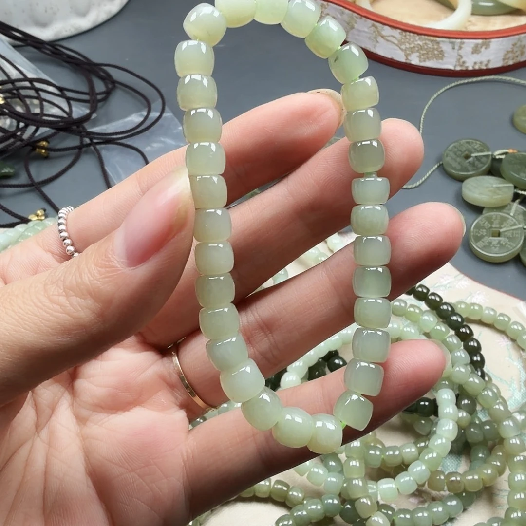 和田玉未镶嵌手链7