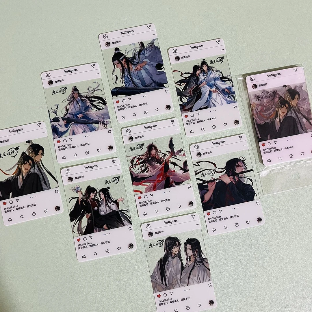 魔道祖师透卡蓝忘机魏无羡周边小卡片高清自印卡收藏卡lomo卡