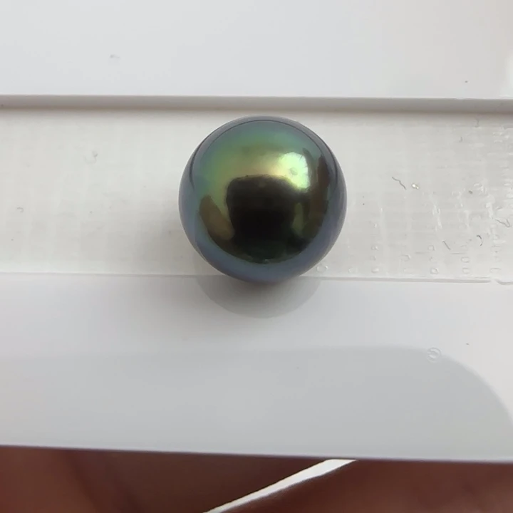 海水珍珠裸珠天然大溪地9.6-9.7