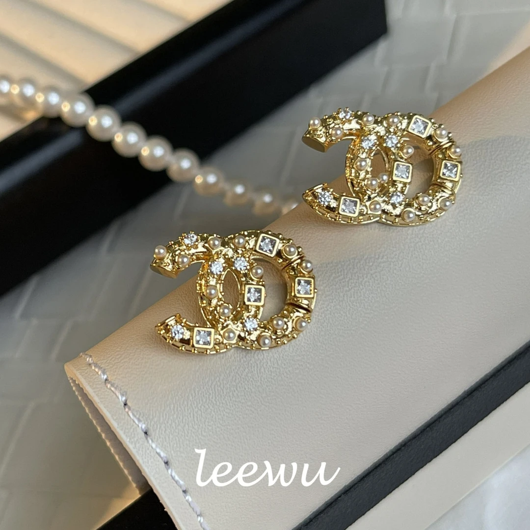 铜合金陶瓷耳饰 里物LEEWU【非翠香槟】小香风气质耳环